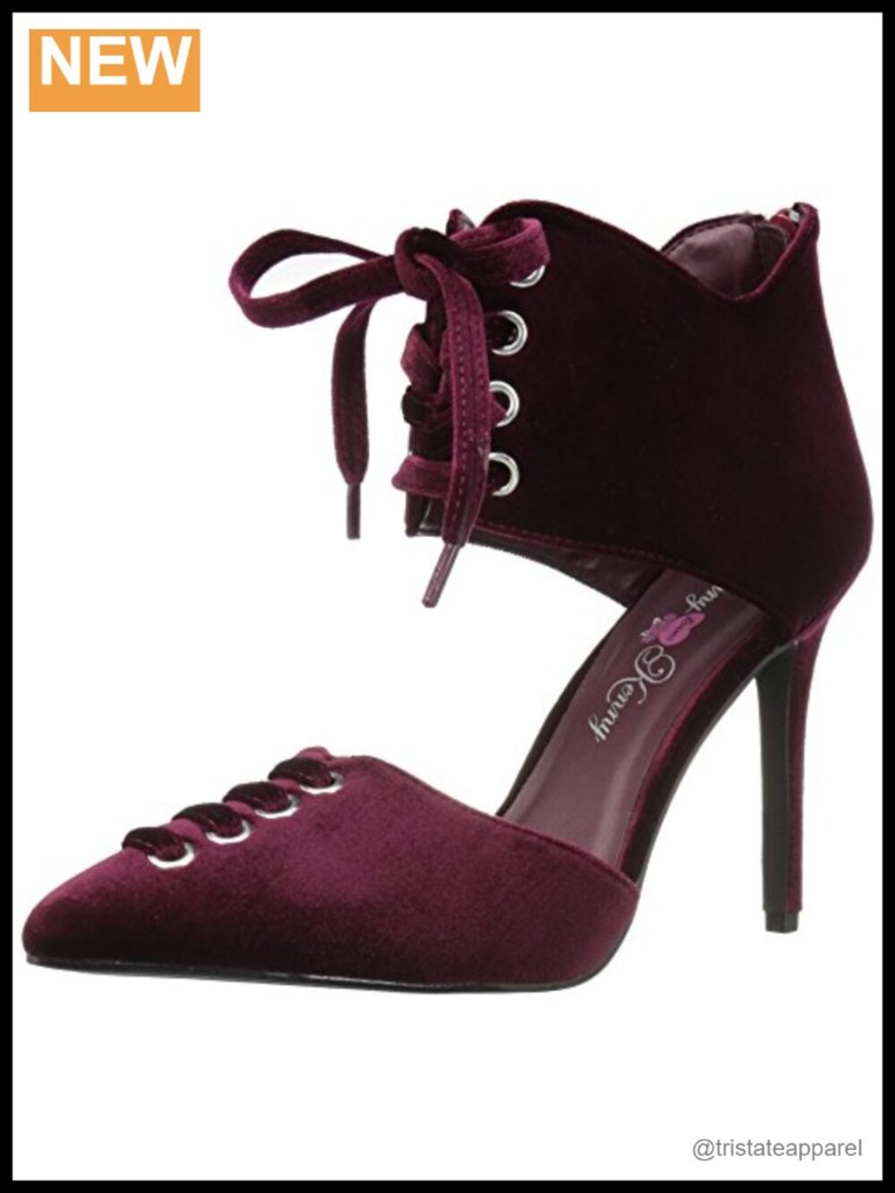 Velvet Stiletto High Heel Pointed Toe Ankle Strap Dress Pump